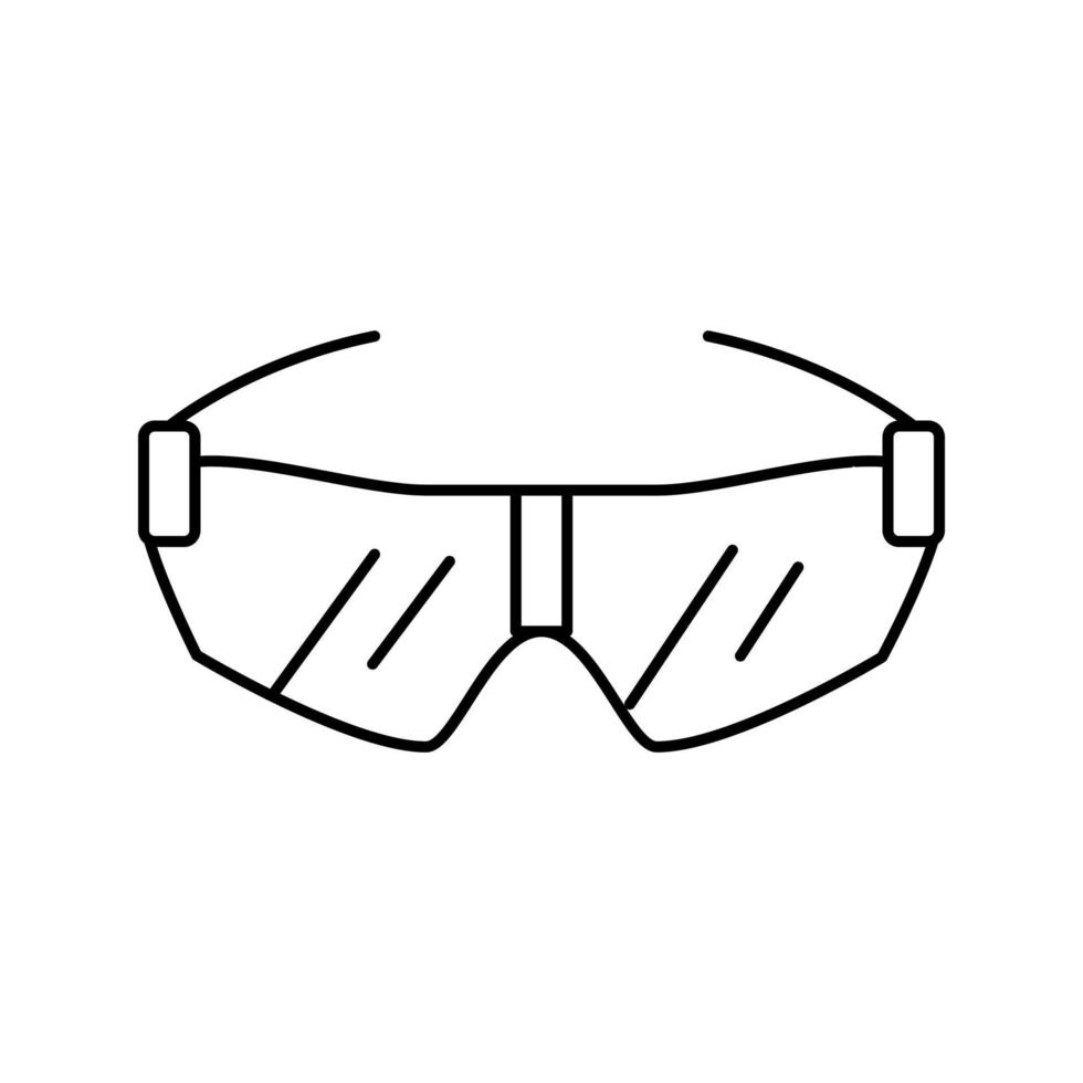 Brille Radfahrer Zubehör Symbol Leitung Vektor Illustration