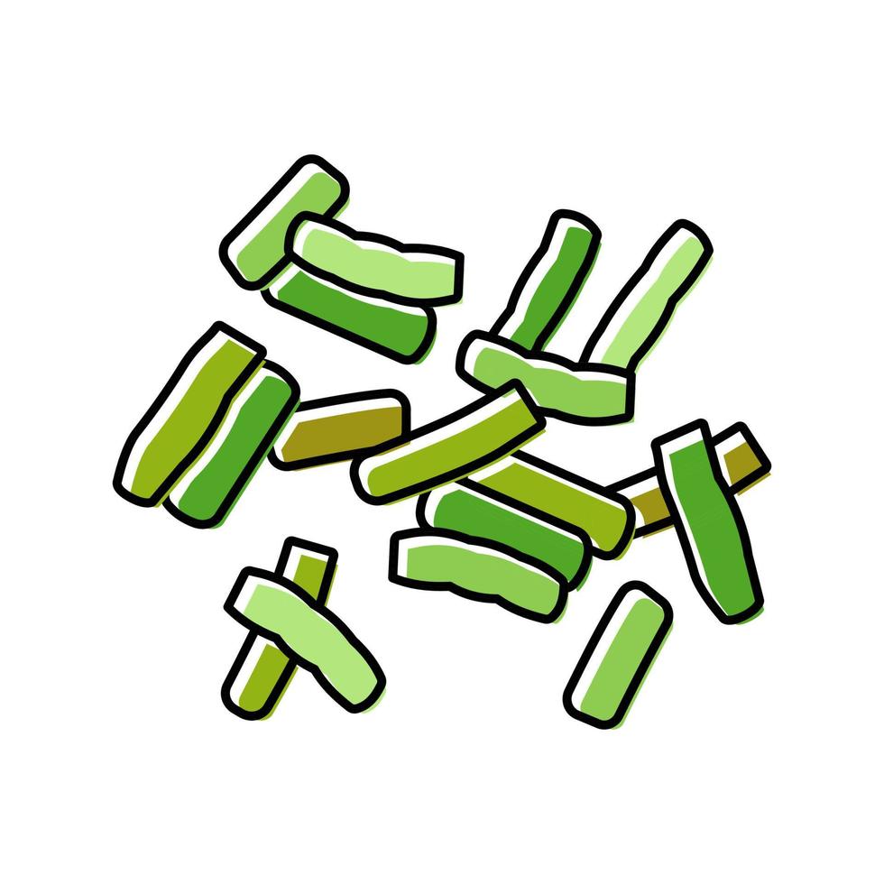 grön böna ingrediens Färg ikon vektor illustration