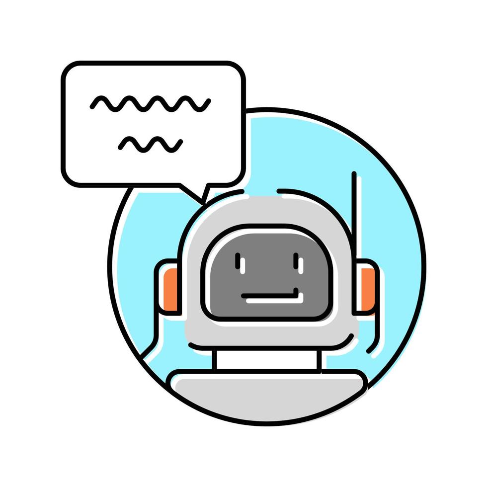 chatbot robot Färg ikon vektor illustration