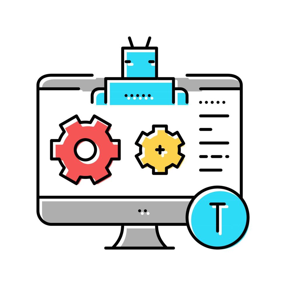 Farbsymbol-Vektorillustration für automatische Reparaturvorfälle vektor