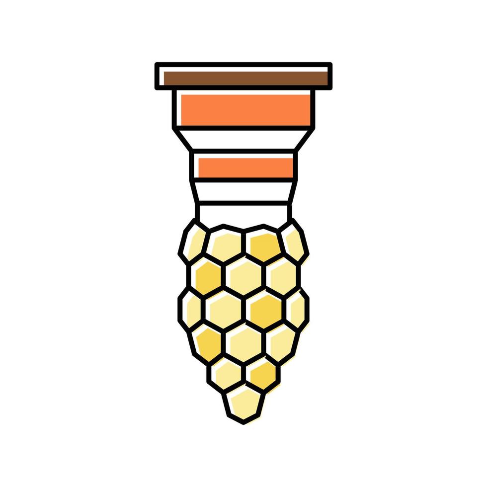 Bienenkönigin Produktion Imkerei Farbe Symbol Vektor Illustration