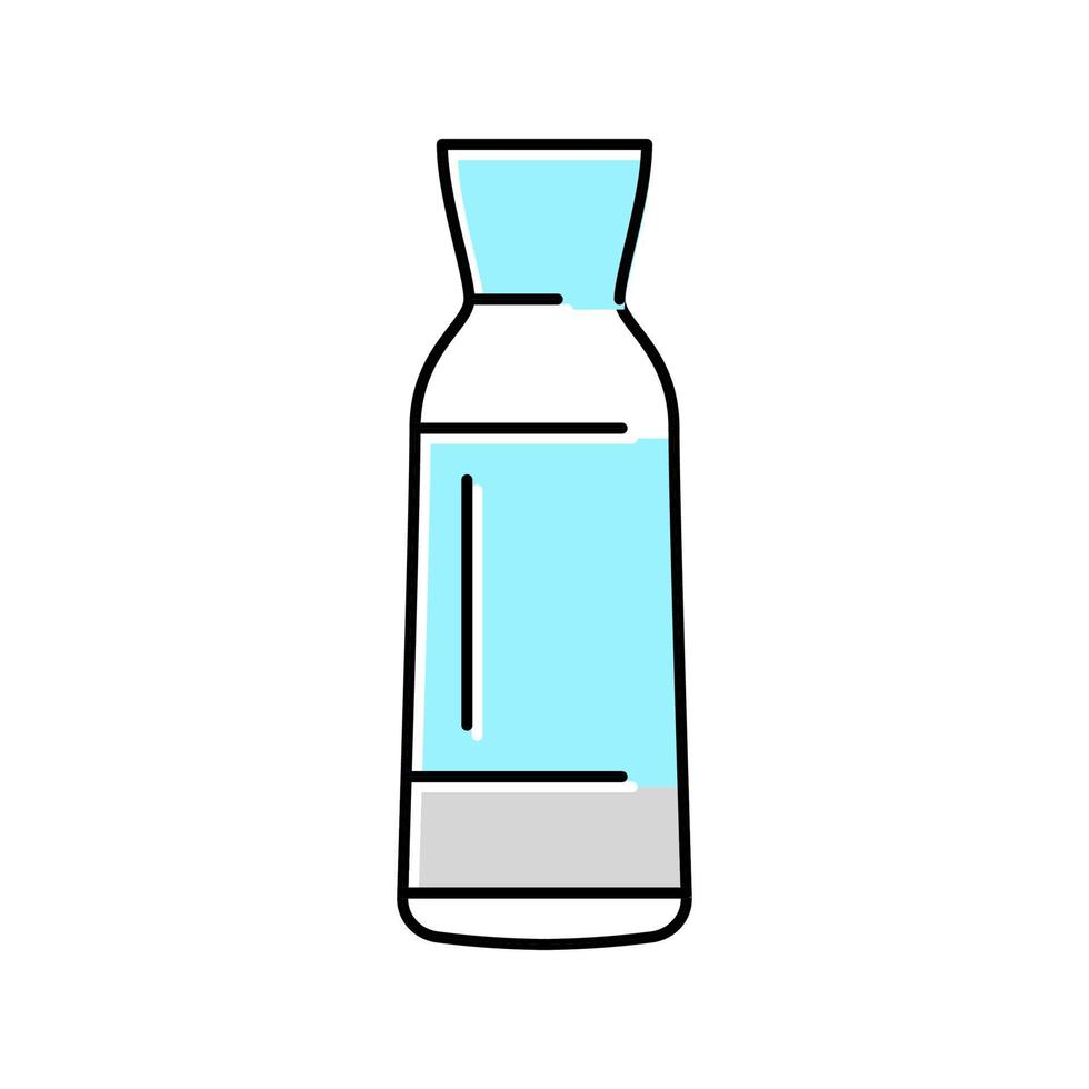 Karaffe Glas Farbe Symbol Vektor Illustration