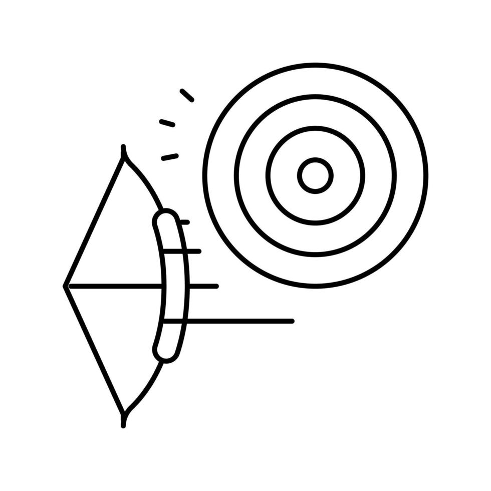 Bogenschießen Sport Symbol Leitung Vektor Illustration