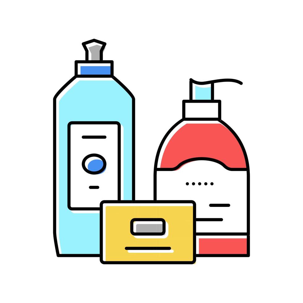 Seifenbad chemische flüssige Farbe Symbol Vektor Illustration