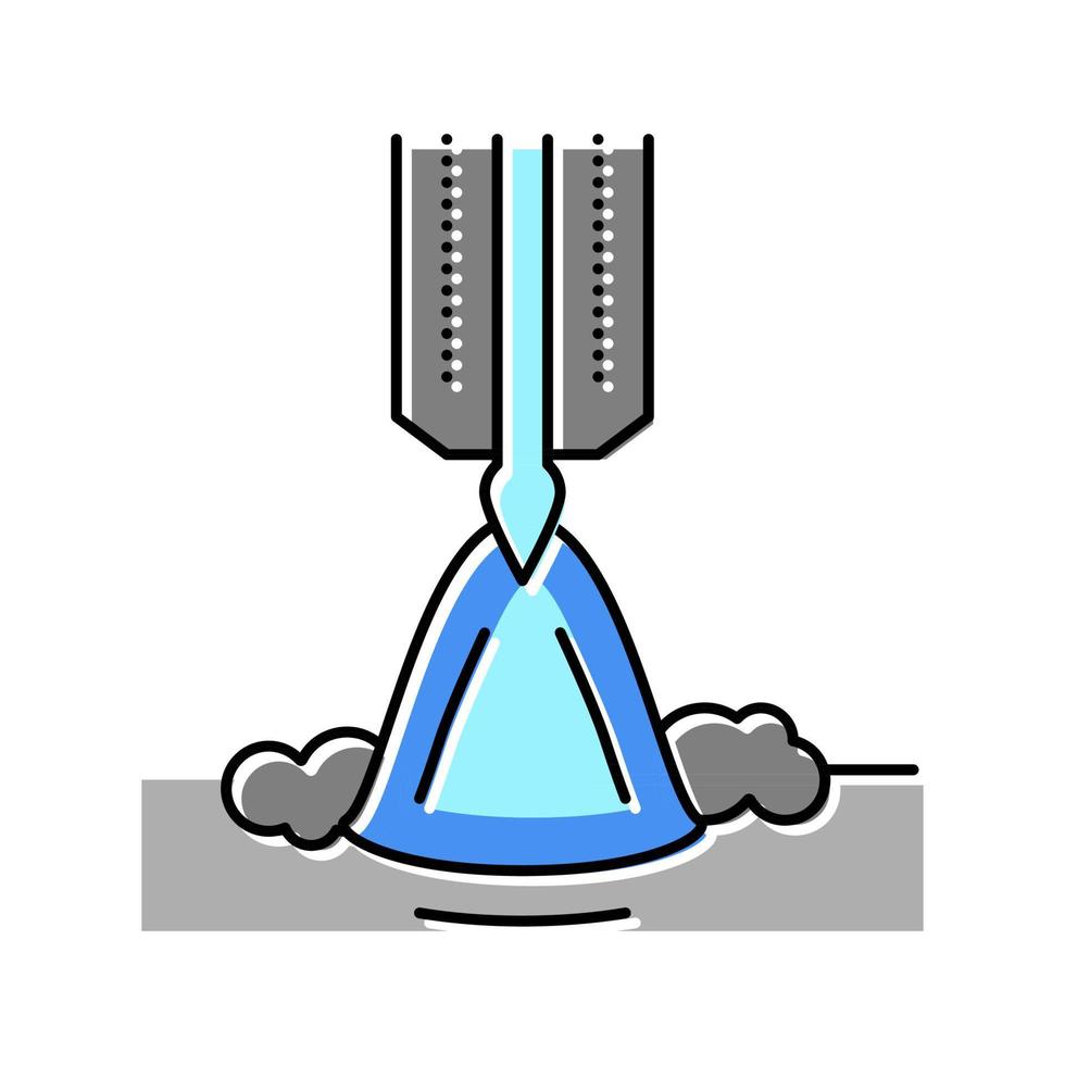 Stumpfschweißen Farbe Symbol Vektor Illustration