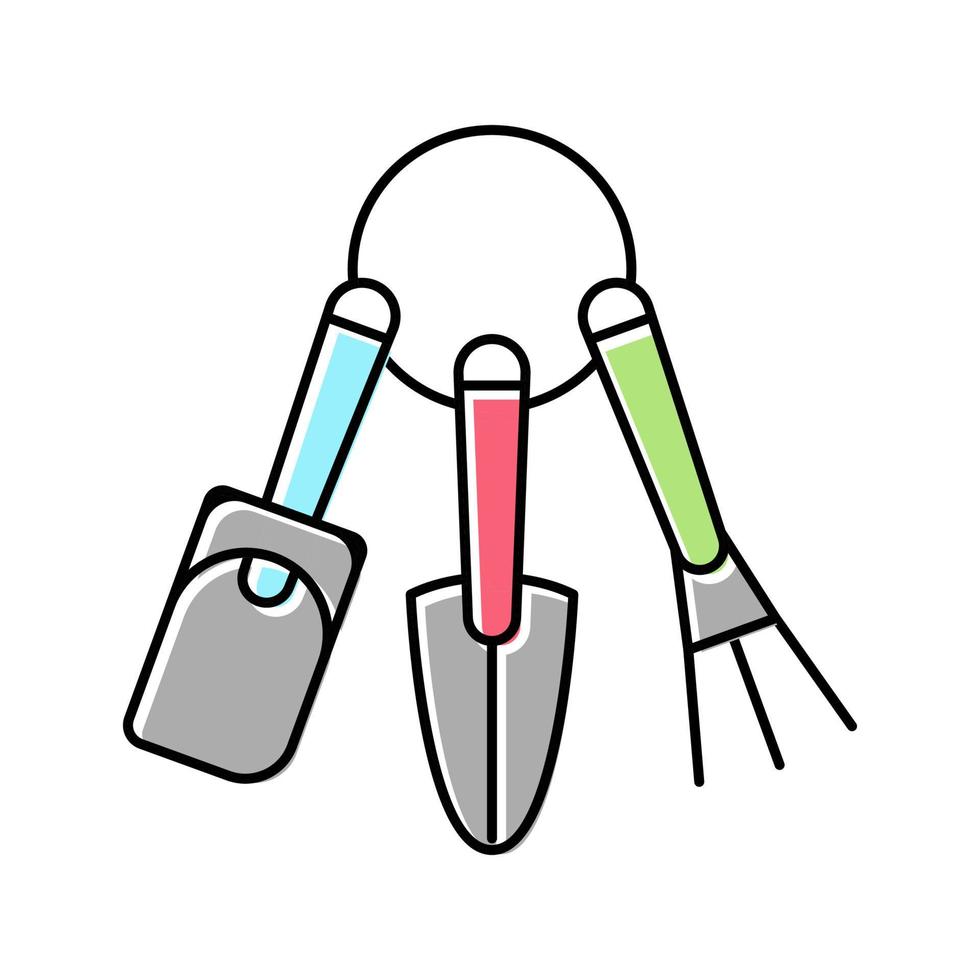 instrument för vård krukväxt färg ikon vektor illustration