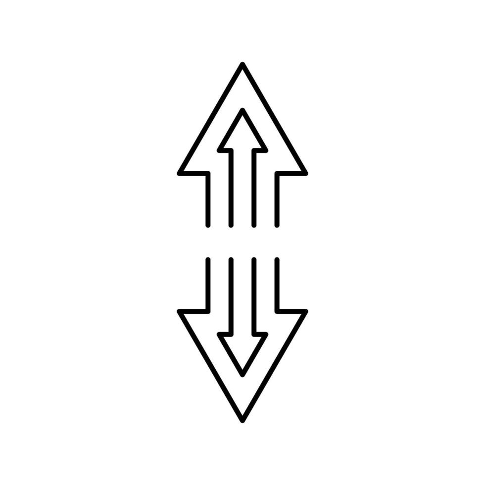 Pfeil-Scroll-Linie Symbol Vektor-Illustration vektor