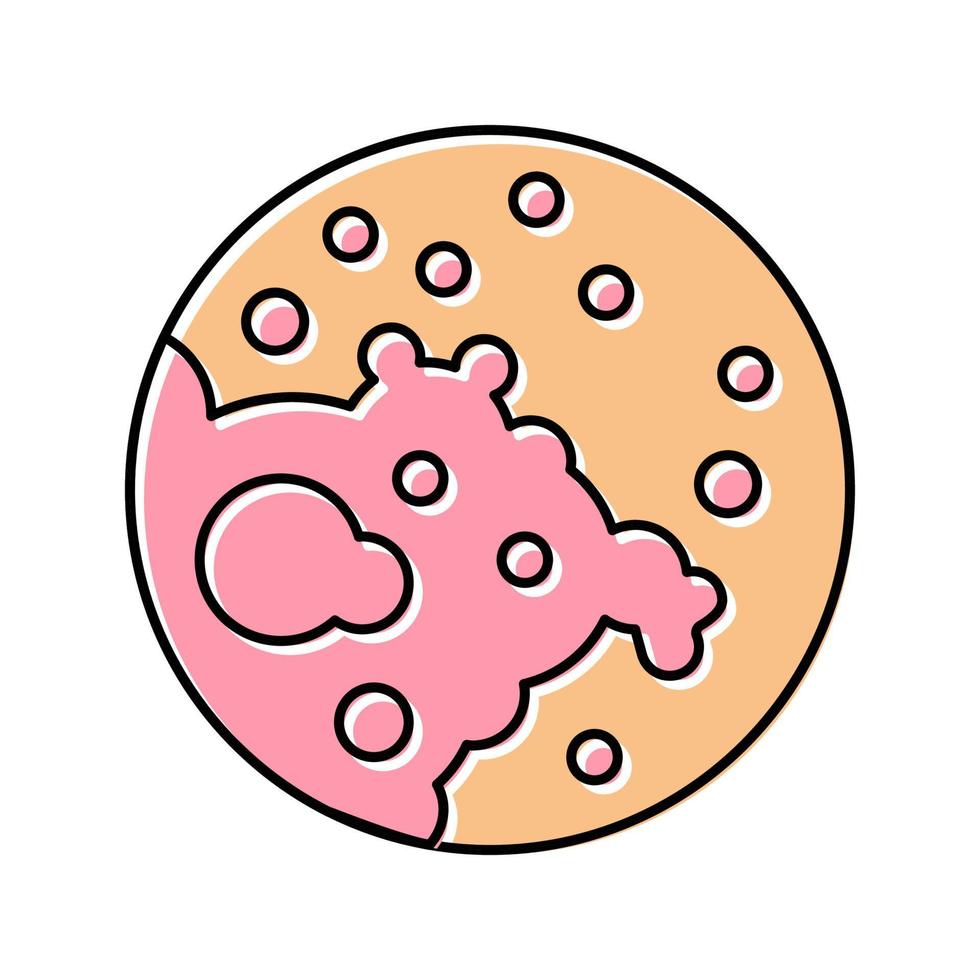 atopische Dermatitis Hautkrankheit Farbe Symbol Vektor Illustration