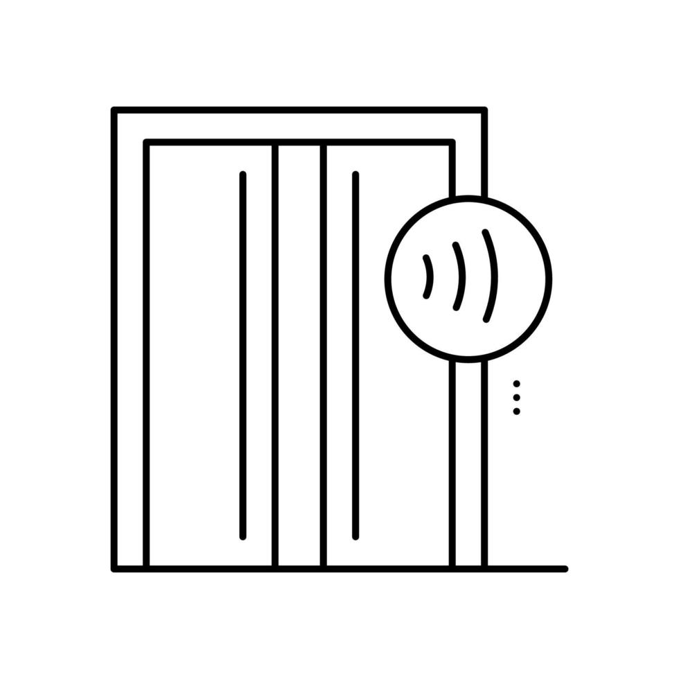 Aufzug kontaktlose Linie Symbol Vektor Illustration