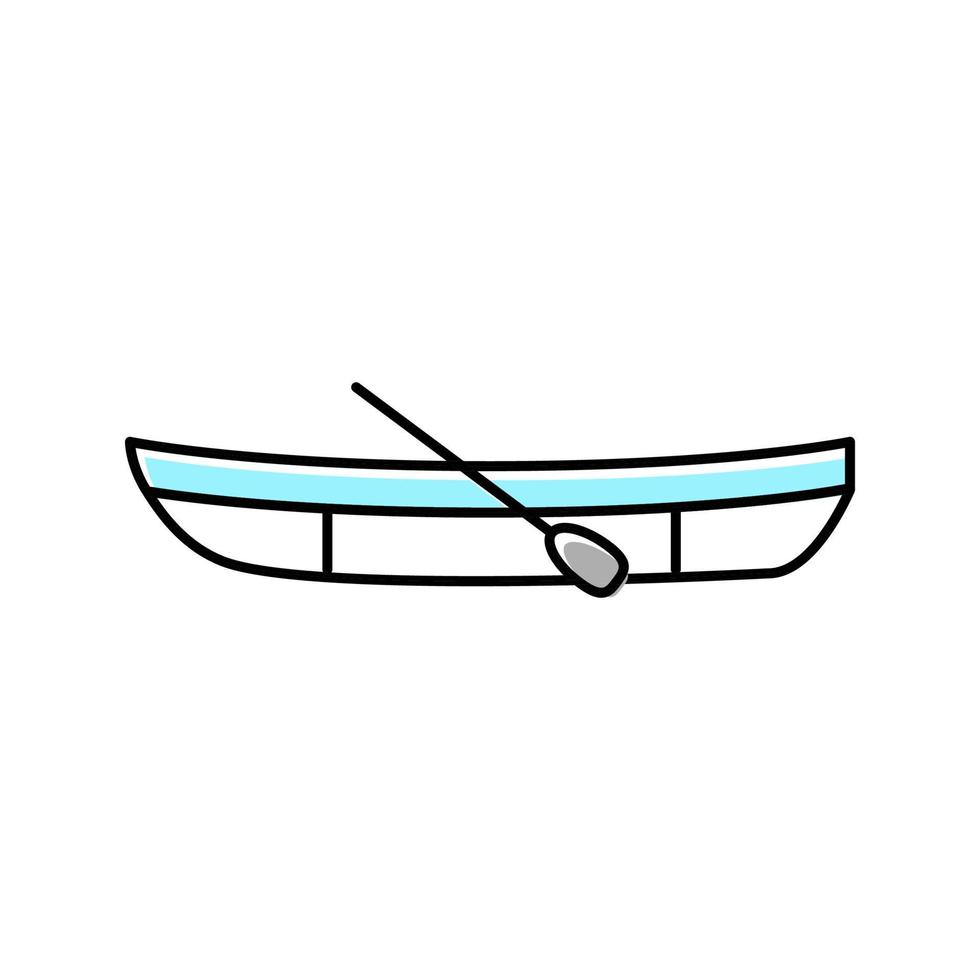 jolle båt färg ikon vektor illustration