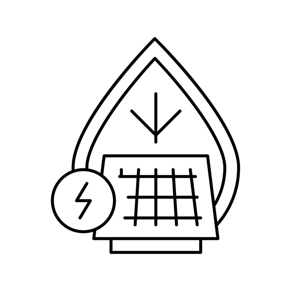 Energiesparlinie Symbol Vektor Illustration