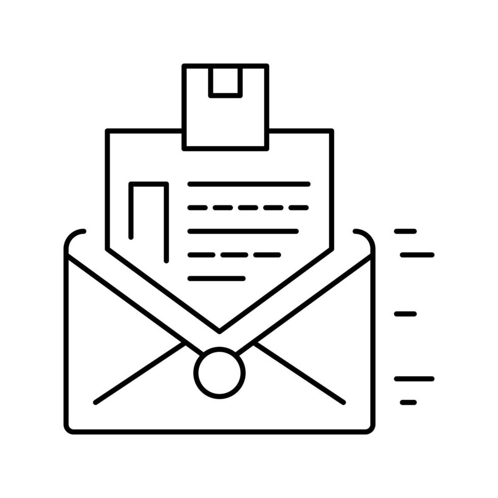 Bestellung senden in Briefzeile Symbol Vektor Illustration