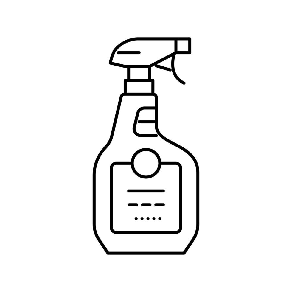 spray för rengöring fönster linje ikon vektorillustration vektor
