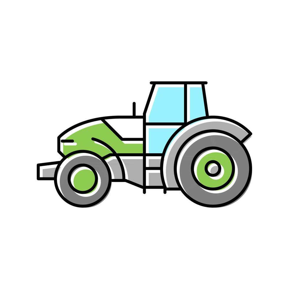 traktor konstruktion bil fordon Färg ikon vektor illustration