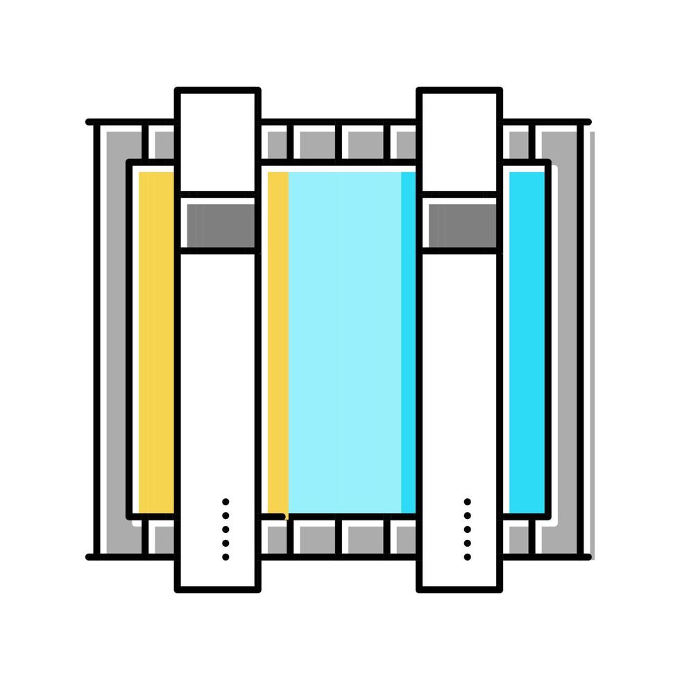 Anlagenausrüstung für die Glasproduktion Farbsymbol Vektor illustrat