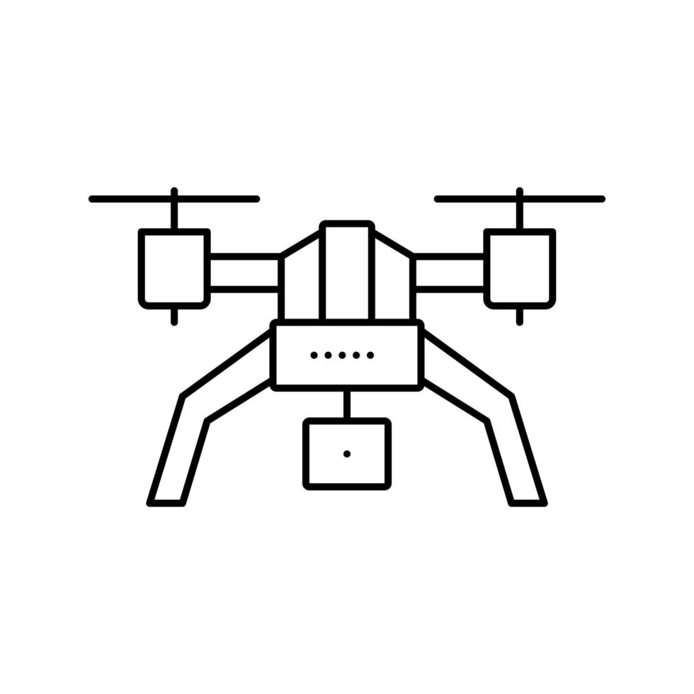 Drohne mit Fotokamera Symbol Vektor Illustration