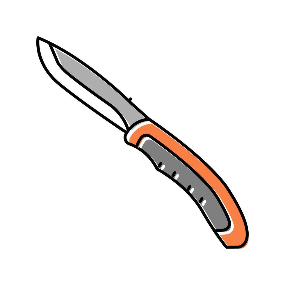 Messer Werkzeug Reparatur Farbe Symbol Vektor Illustration