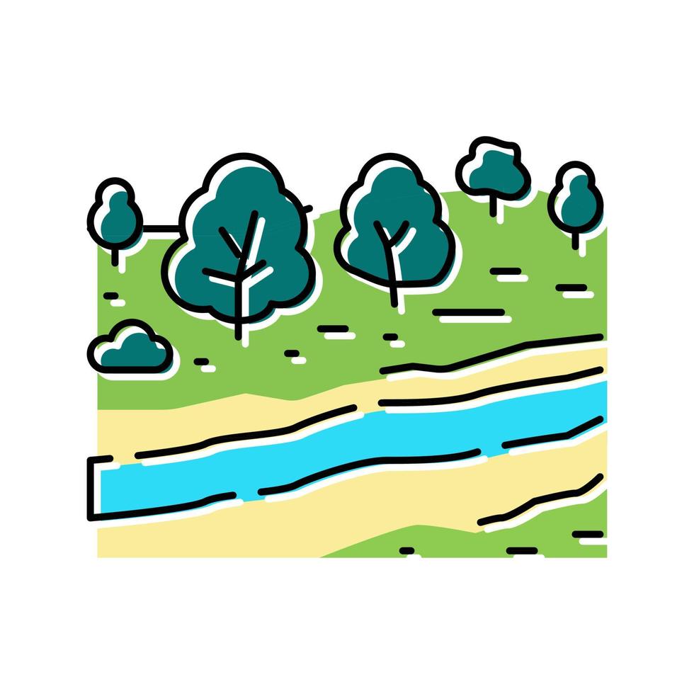 serengeti nationalpark färg ikon vektor illustration