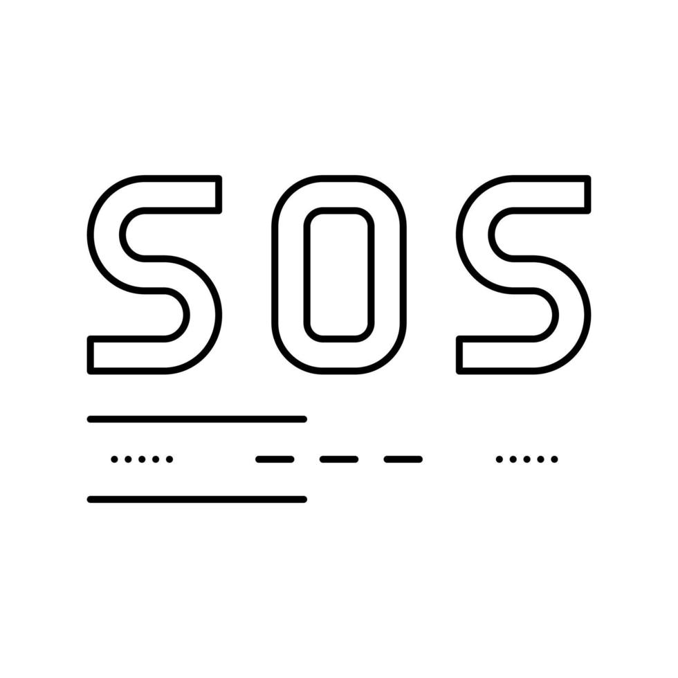 SOS-Signalleitungssymbol-Vektorillustration vektor