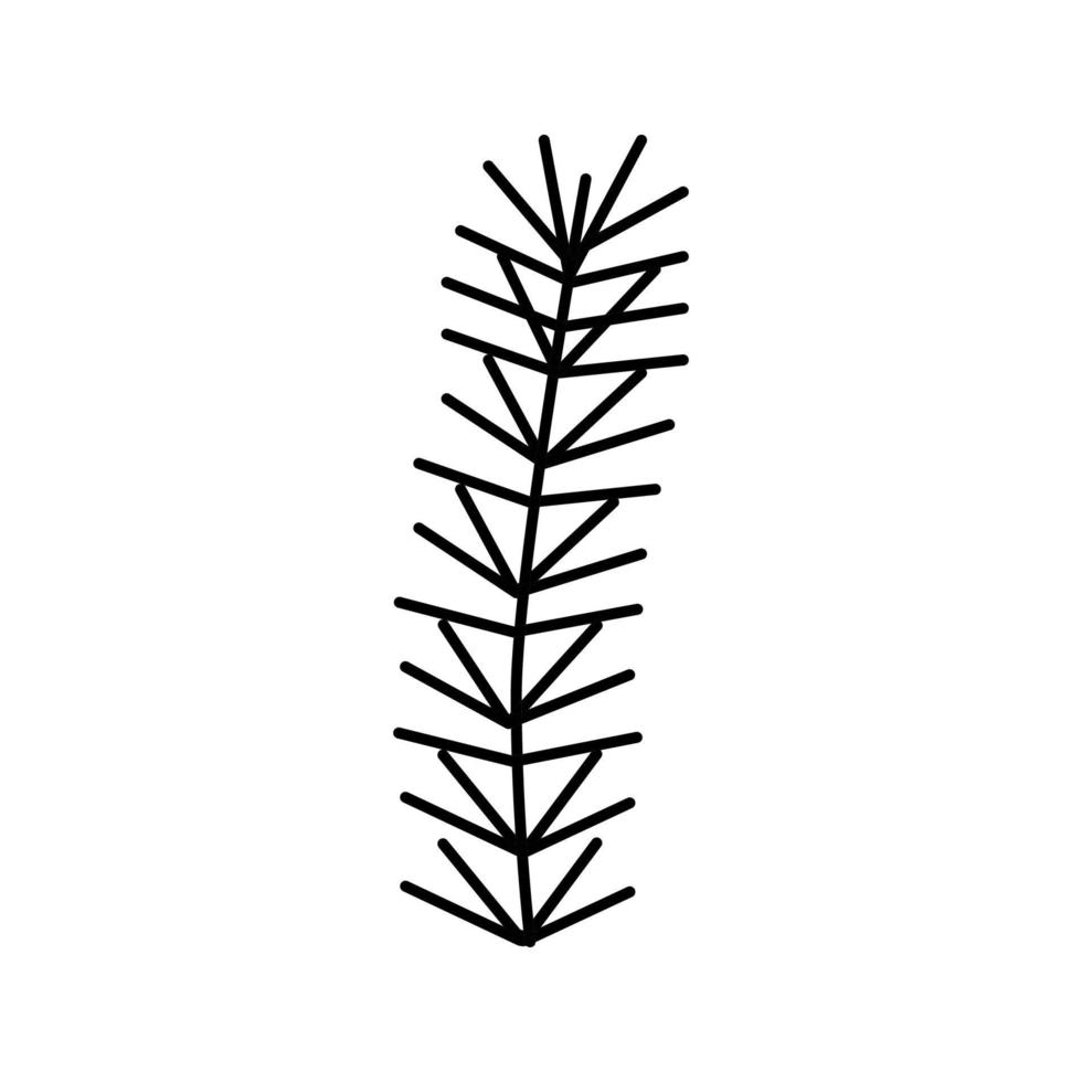 Fichtenzweig Farbe Symbol Vektor Illustration