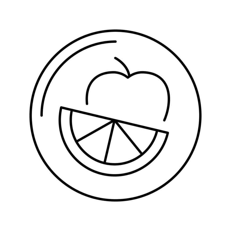 Früchte Kaufhaus Symbol Leitung Vektor Illustration