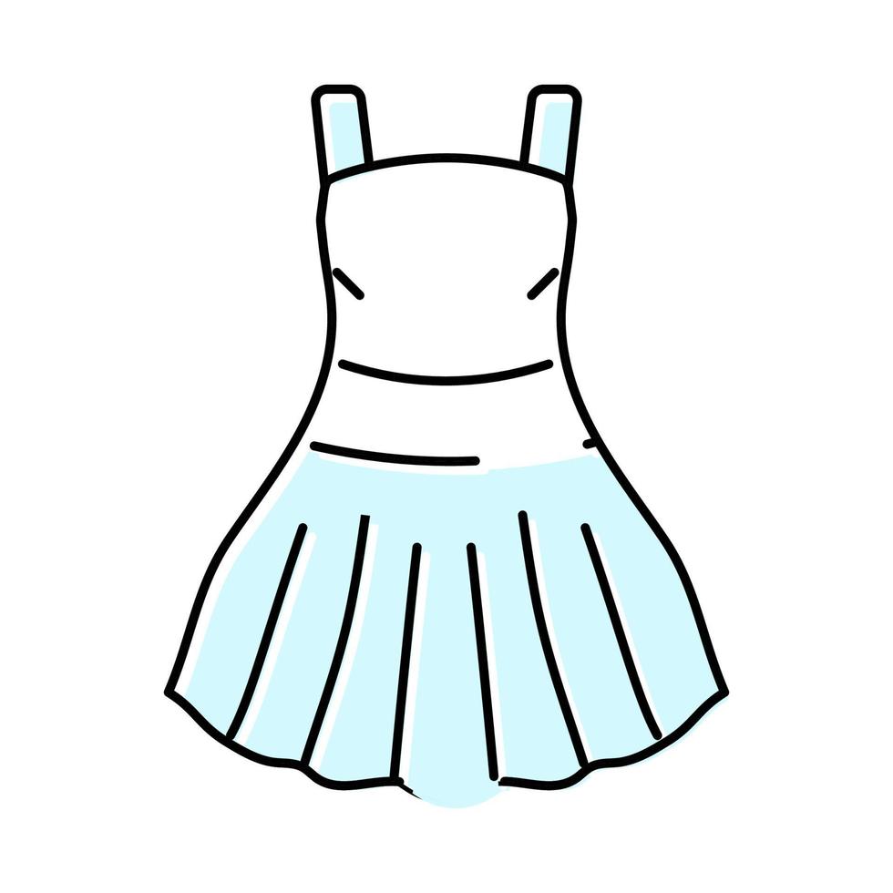 Mini Brautkleid Farbsymbol Vektor Illustration