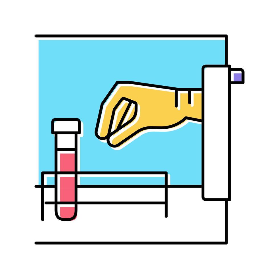 Medizinexperiment, das Farbsymbol-Vektorillustration testet vektor