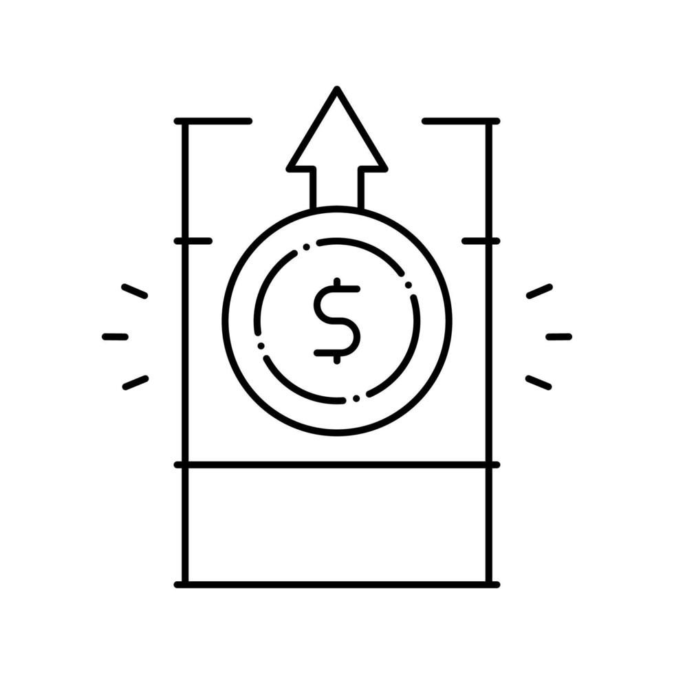 gas tillgång inflation linje ikon vektor illustration