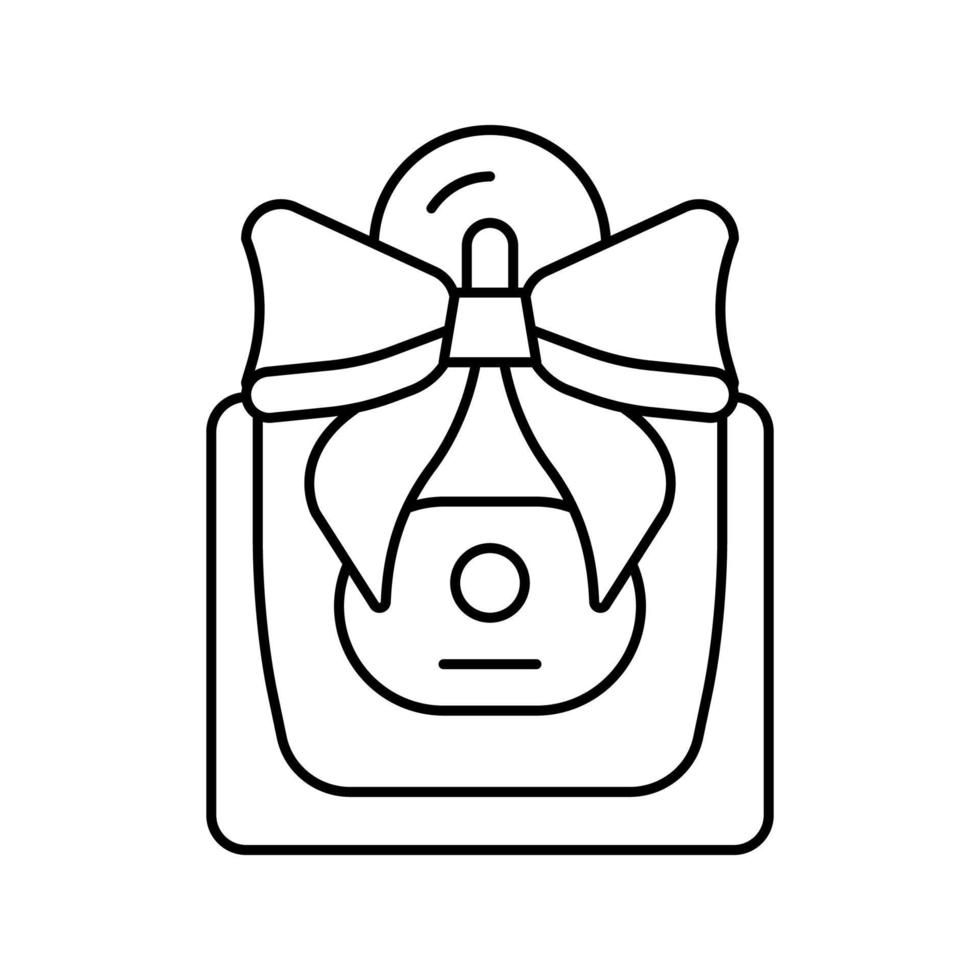 Frauen Parfüm Glaslinie Symbol Vektor Illustration