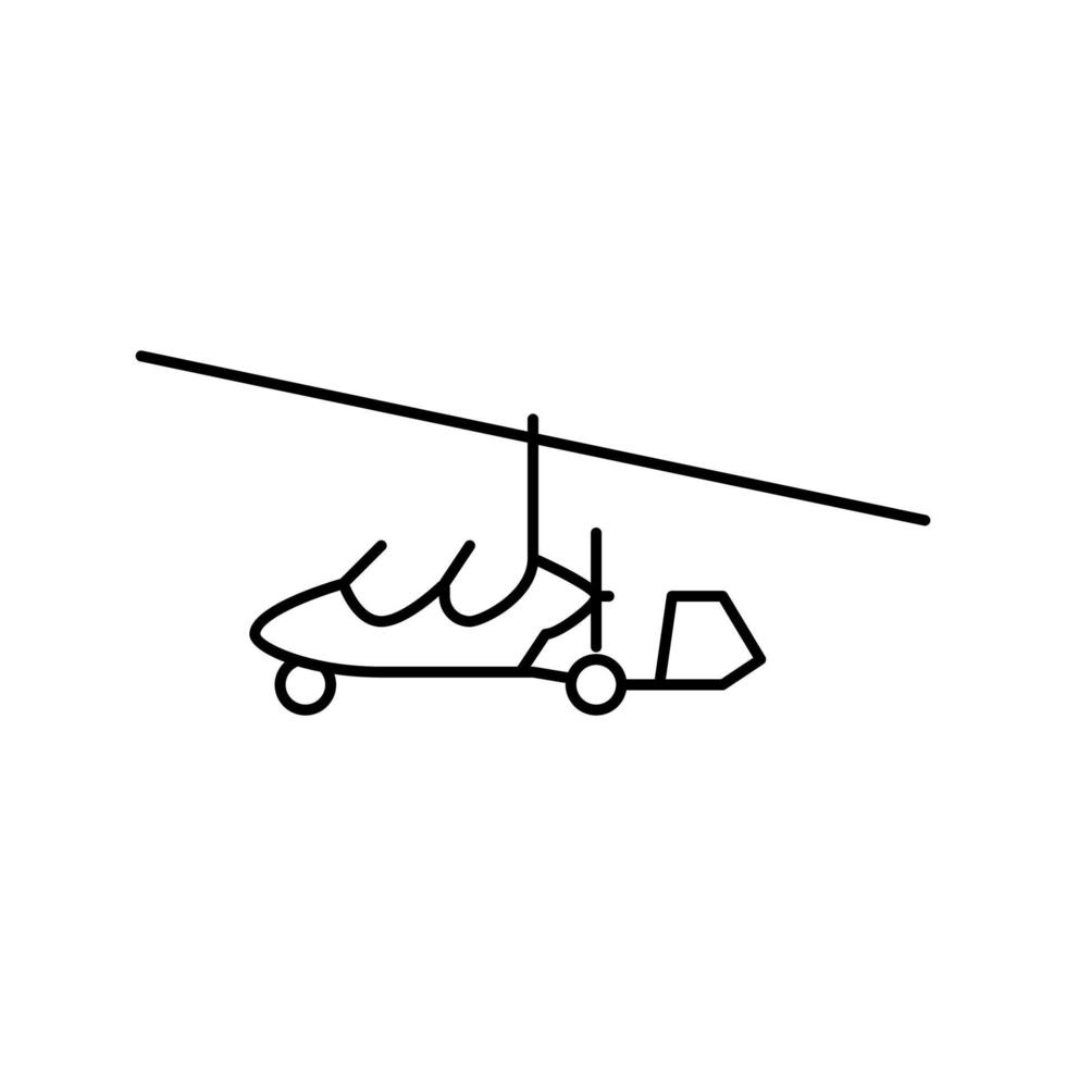 Doppeldecker Flugzeug Flugzeug Symbol Leitung Vektor Illustration