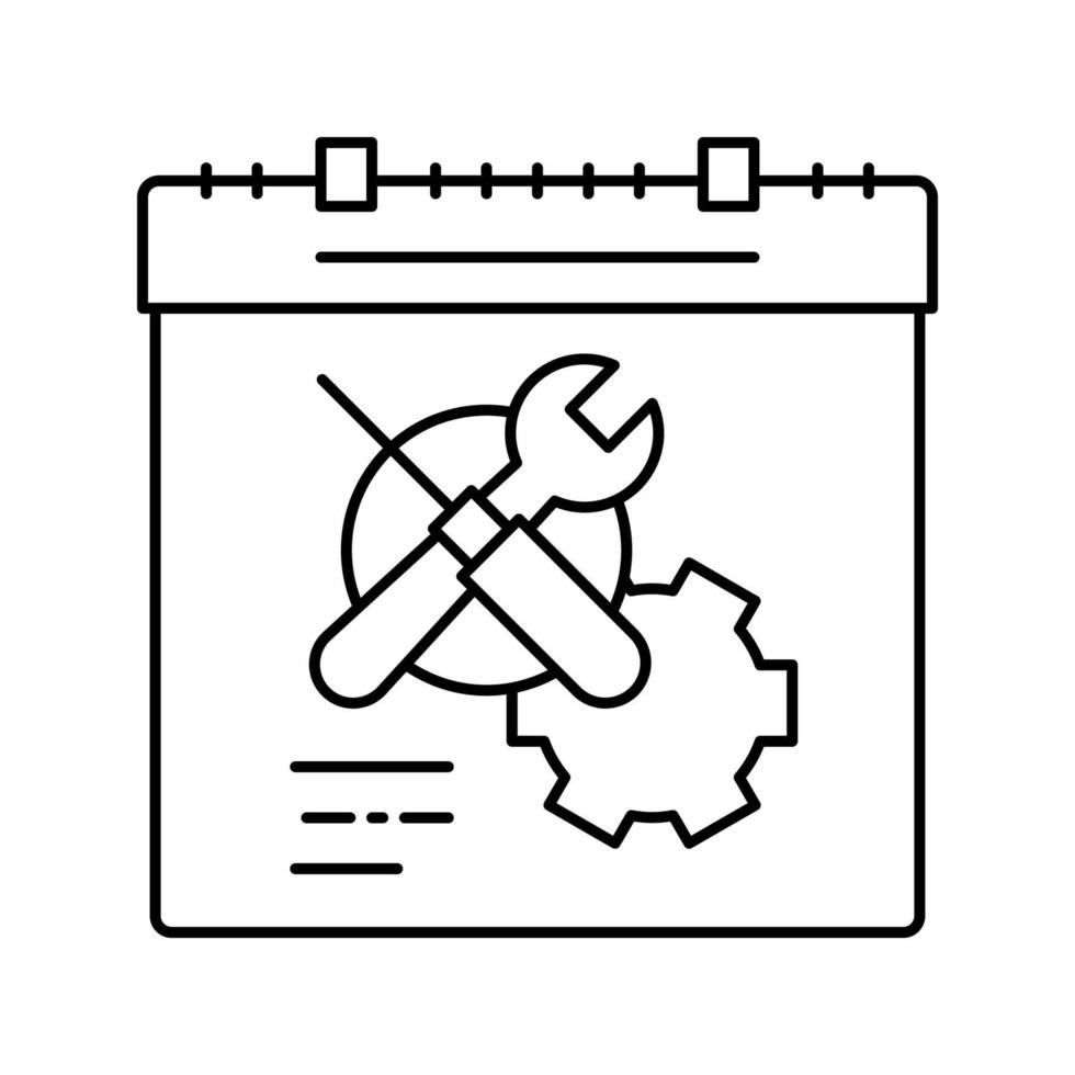 arbetstid optimera linje ikon vektorillustration vektor