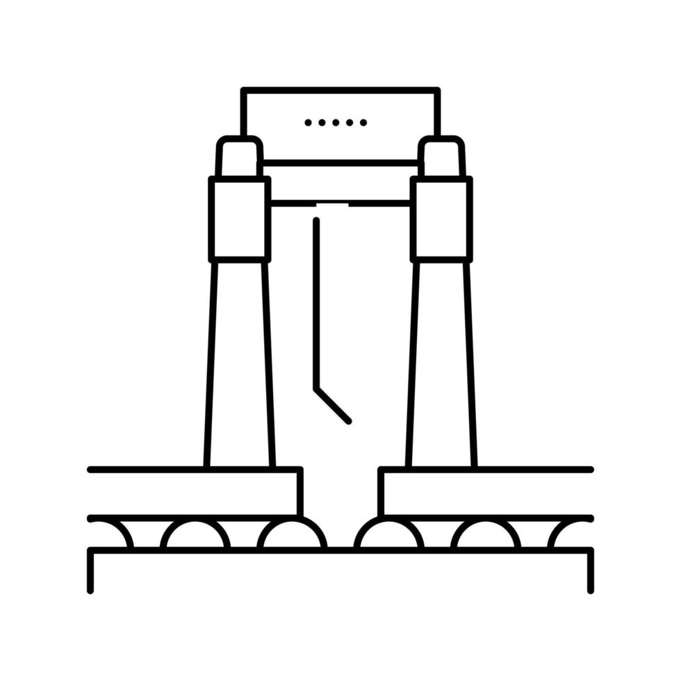 pappersskärmaskin linje ikon vektorillustration vektor