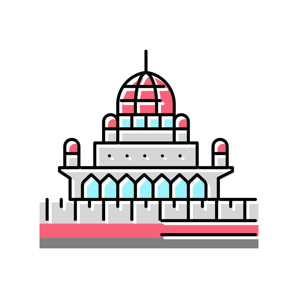 Putrajaya-Gebäude Farbe Symbol Vektor Illustration