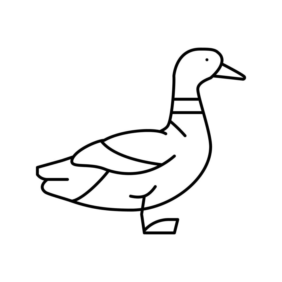 Ente Vogel Symbol Leitung Vektor Illustration