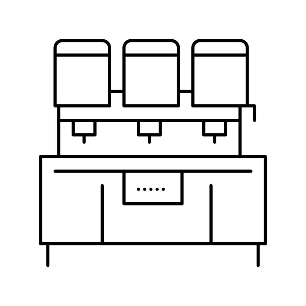 Schokoladenfüllmaschine Symbol Leitung Vektor Illustration