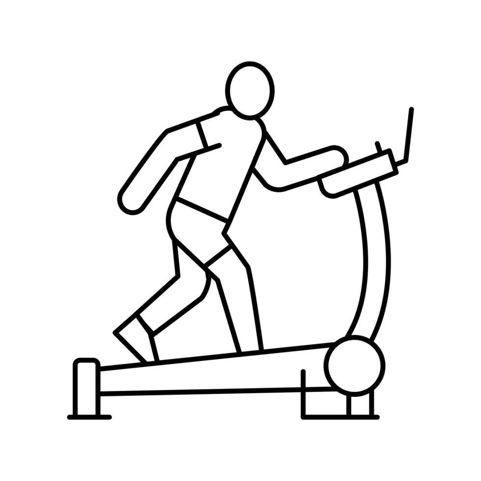 Laufband Sportgeräte Linie Symbol Vektor Illustration