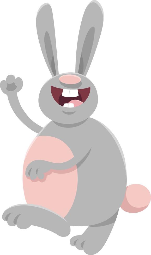 glücklicher kaninchen- oder hasentiercharakter der karikatur vektor