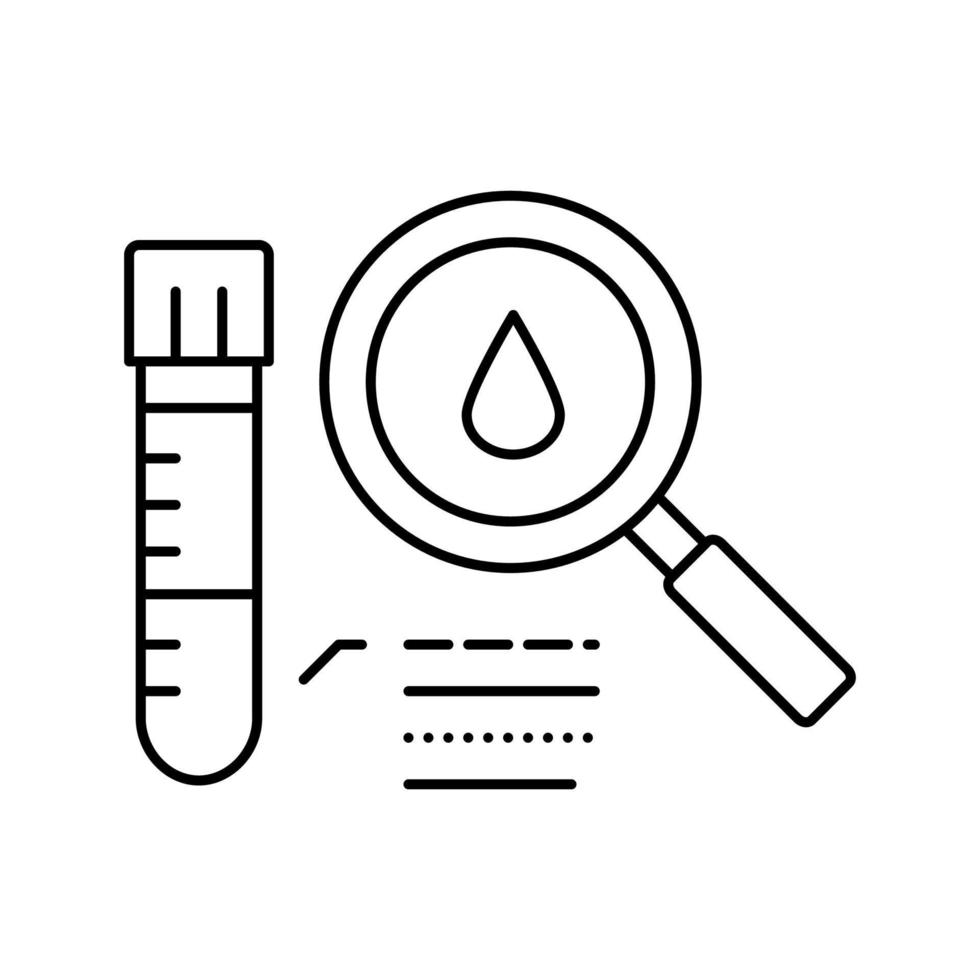 Analyse für die Befruchtung Symbol Leitung Vektor Illustration