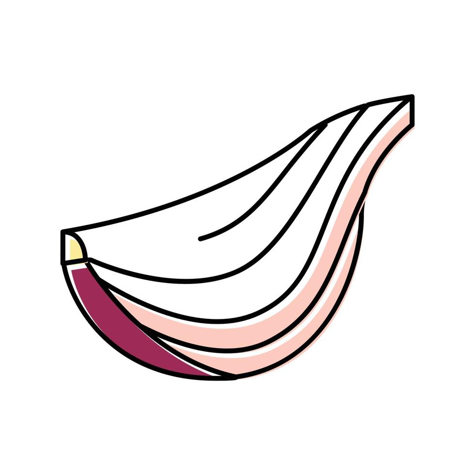 Frühlingszwiebel Farbe Symbol Vektor Illustration