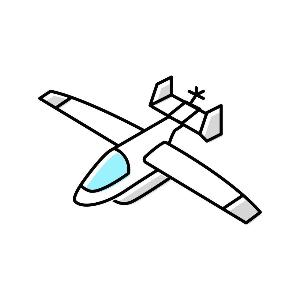 amfibisk flygplan flygplan Färg ikon vektor illustration