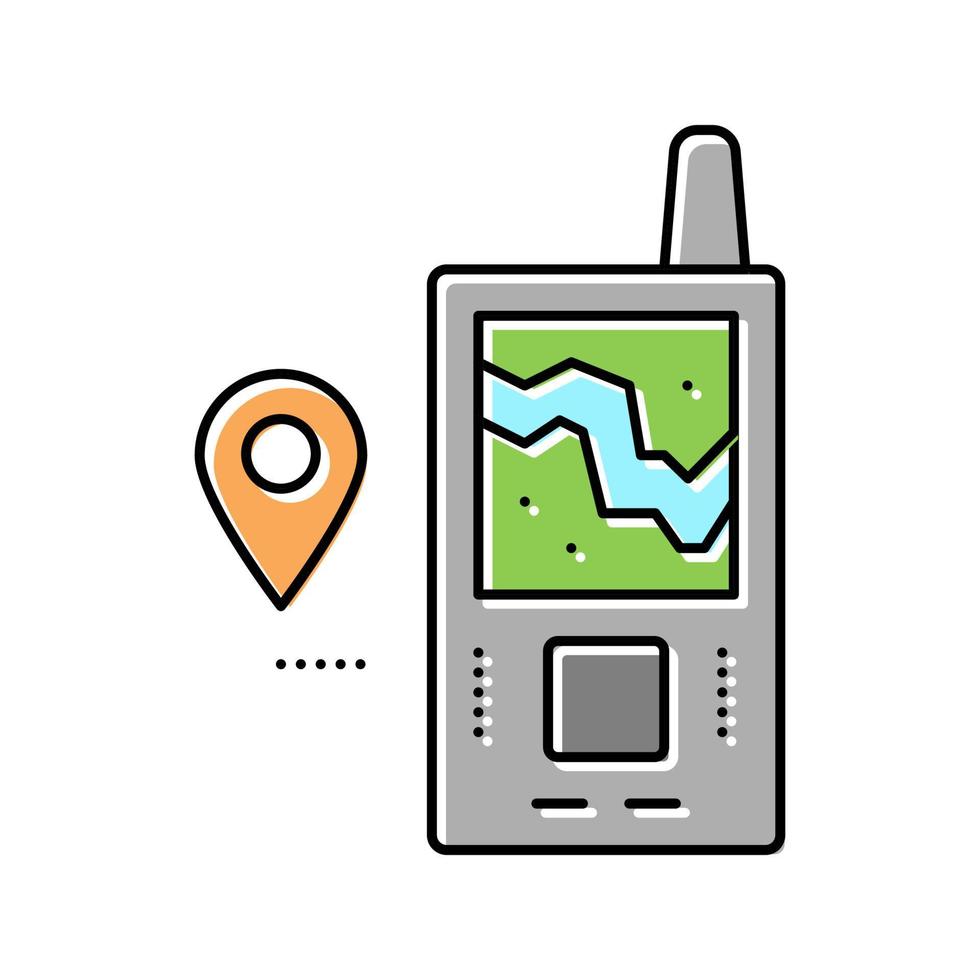 geolocated enhet färg ikon vektor illustration