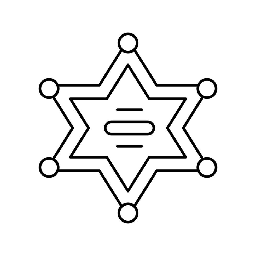 Abzeichen Sheriff Symbol Leitung Vektor Illustration