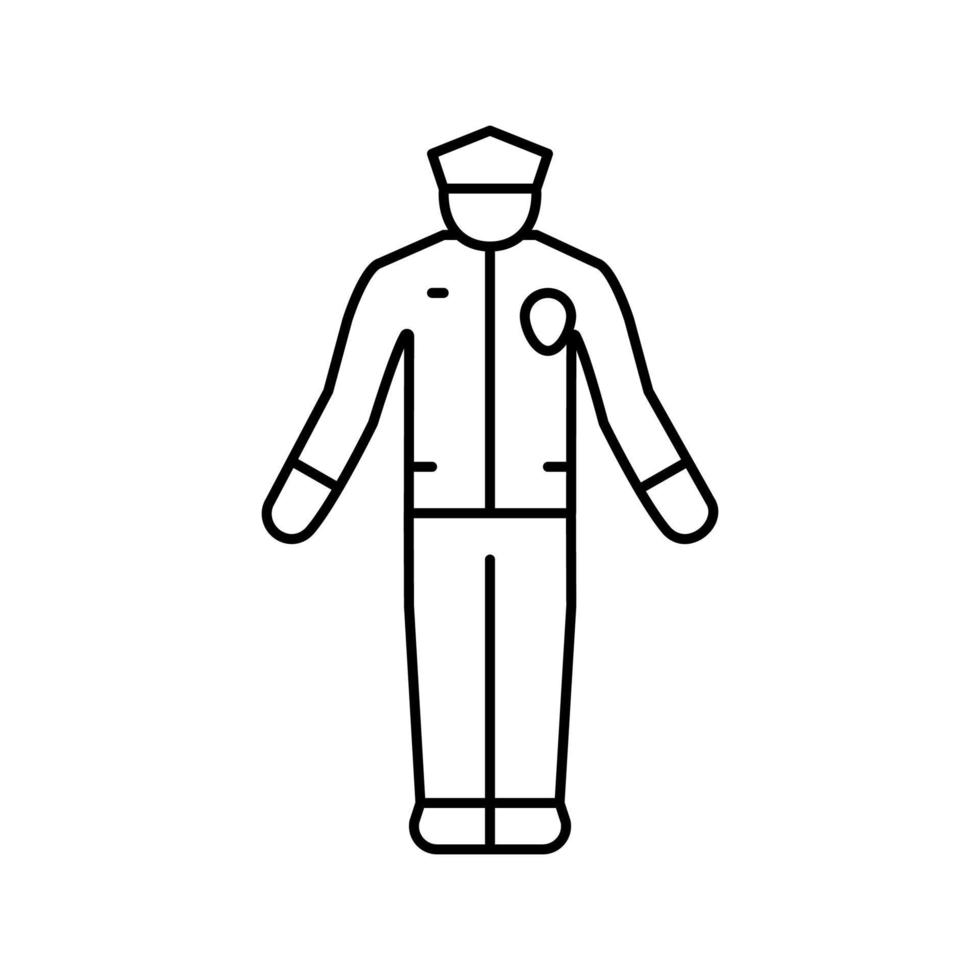 polizeibeamter polizist linie symbol vektor illustration