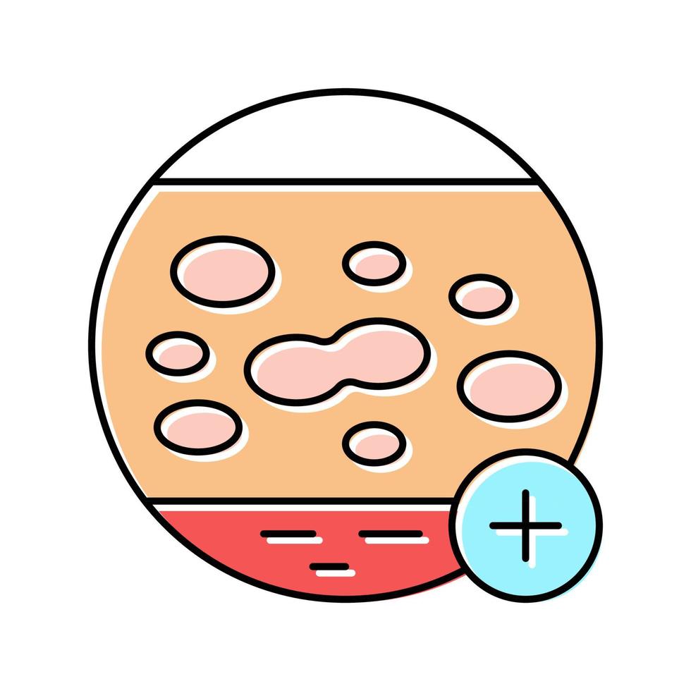 Farbsymbol-Vektorillustration der Klinik für Autoimmun-Hautkrankheiten vektor