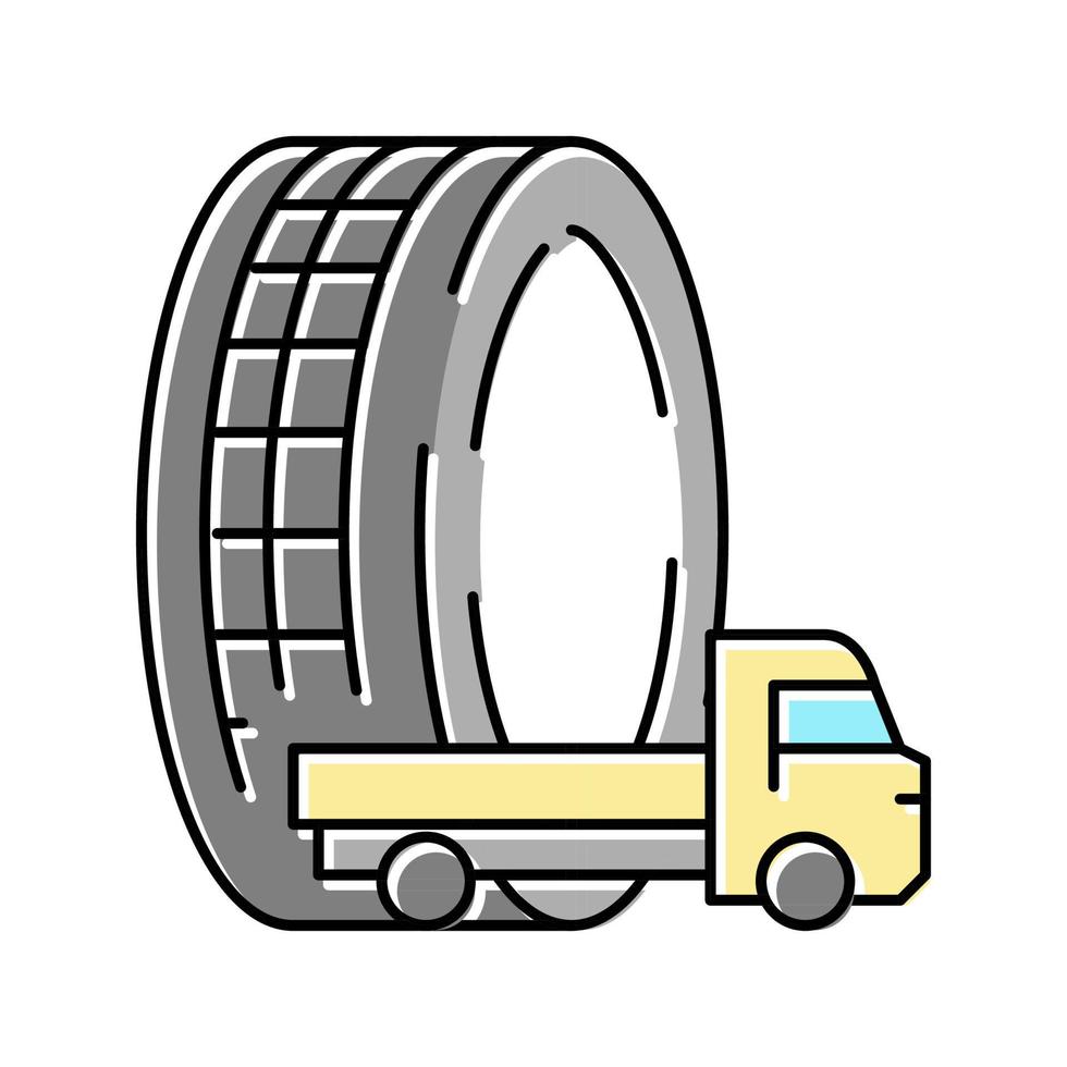 leichte LKW-Reifen Farbe Symbol Vektor Illustration