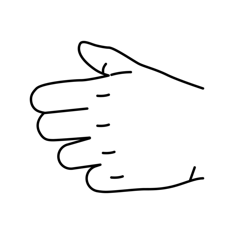grepp hand gest linje ikon vektorillustration vektor