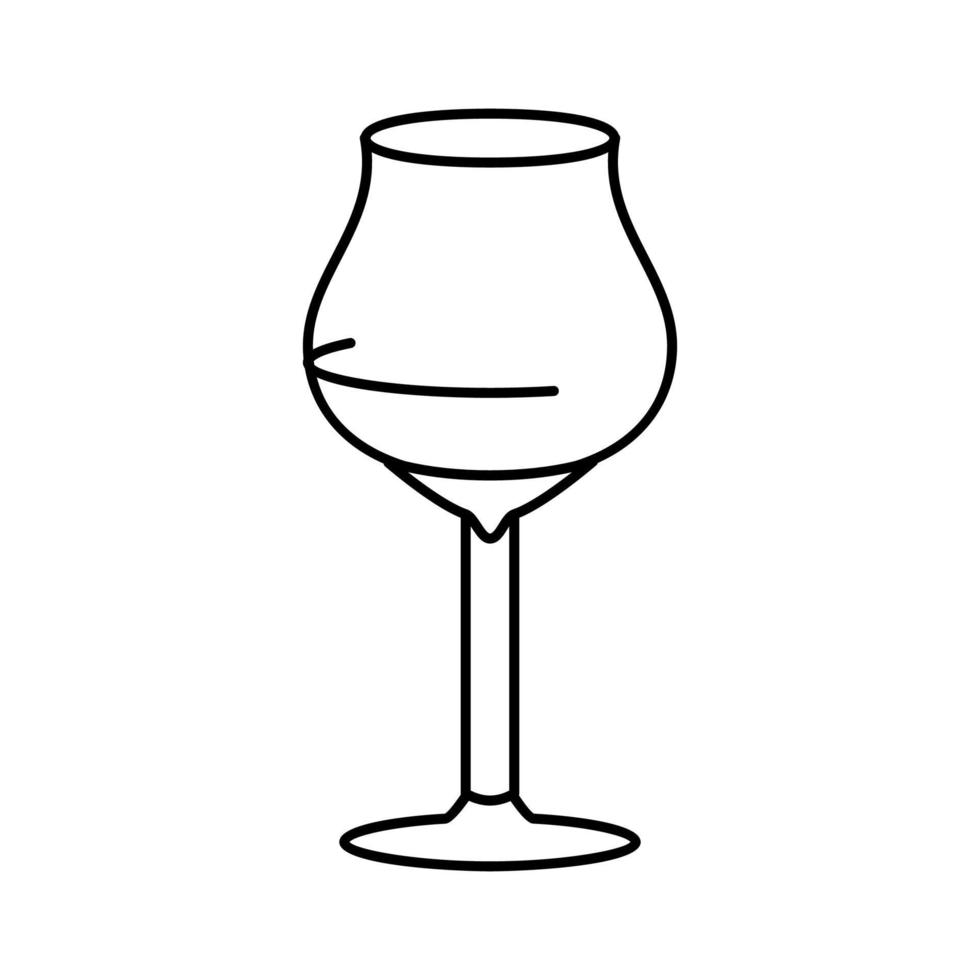 alkohol vin glas linje ikon vektor illustration