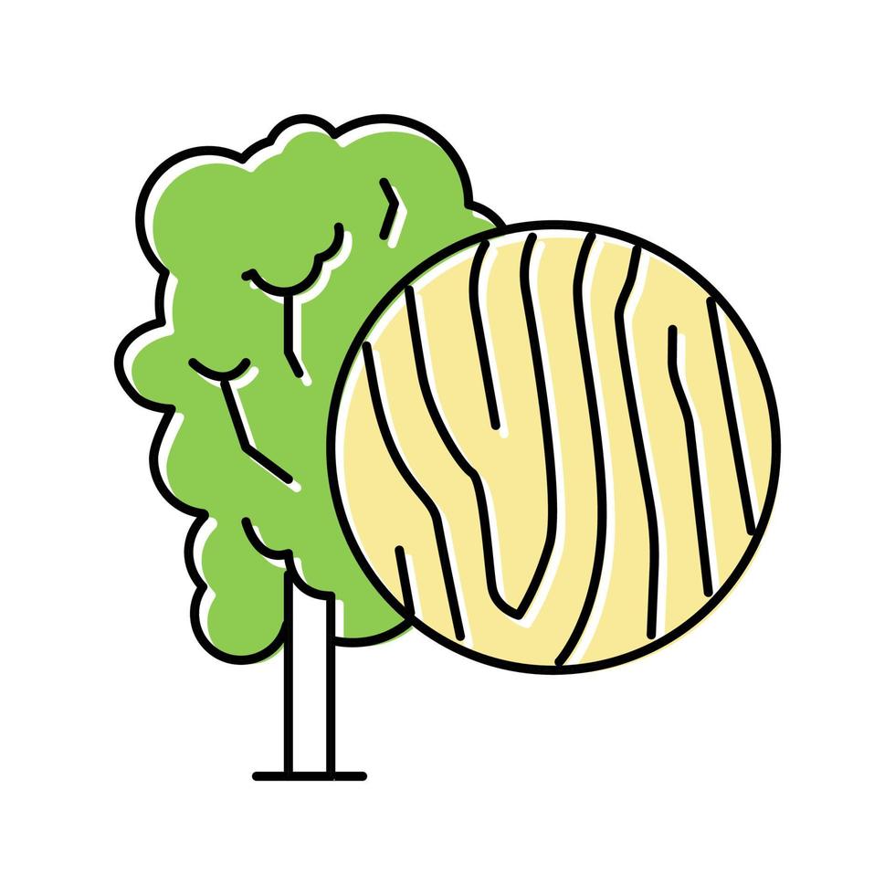 Birkenholz Farbe Symbol Vektor Illustration