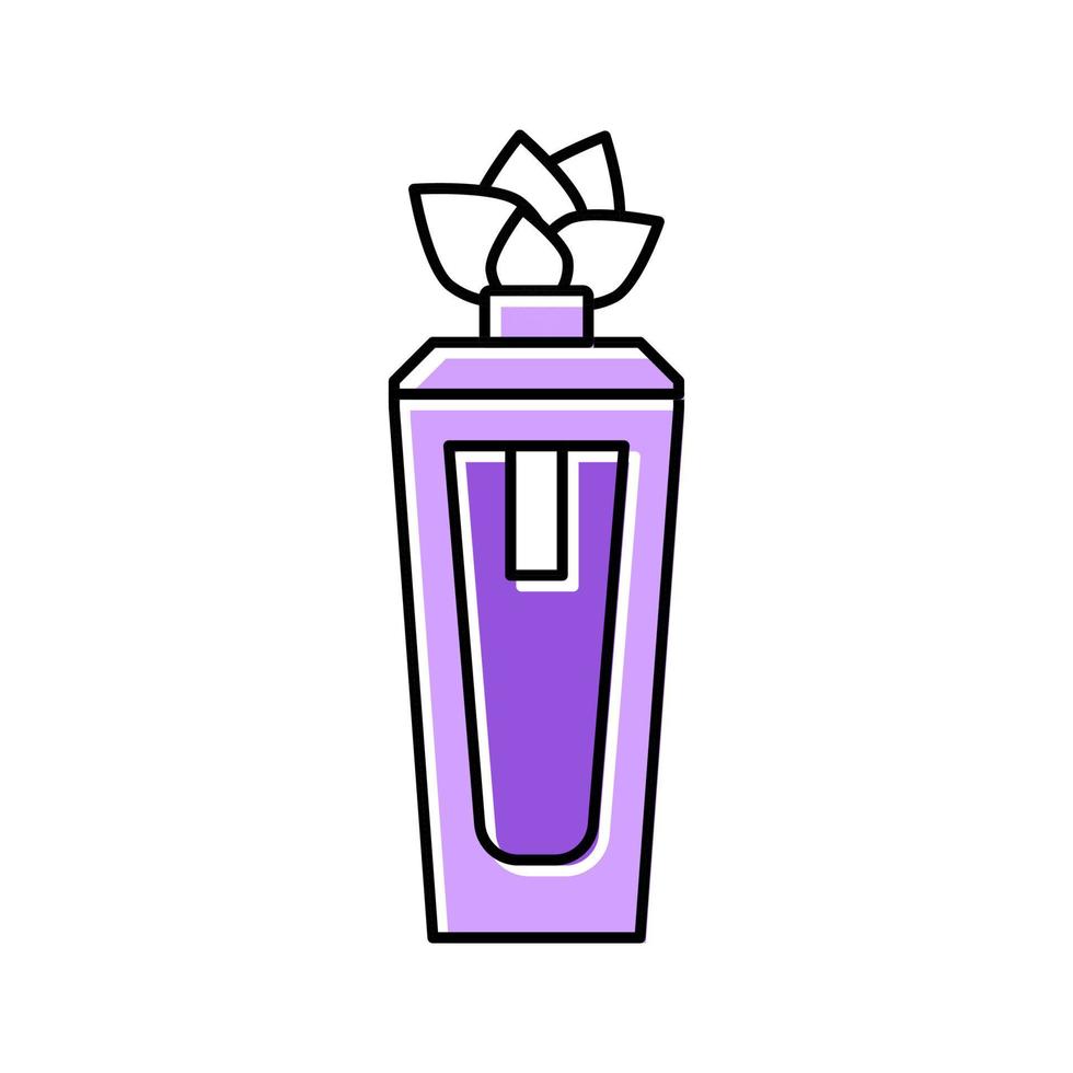 Blumenduft Flasche Parfüm Farbe Symbol Vektor Illustration