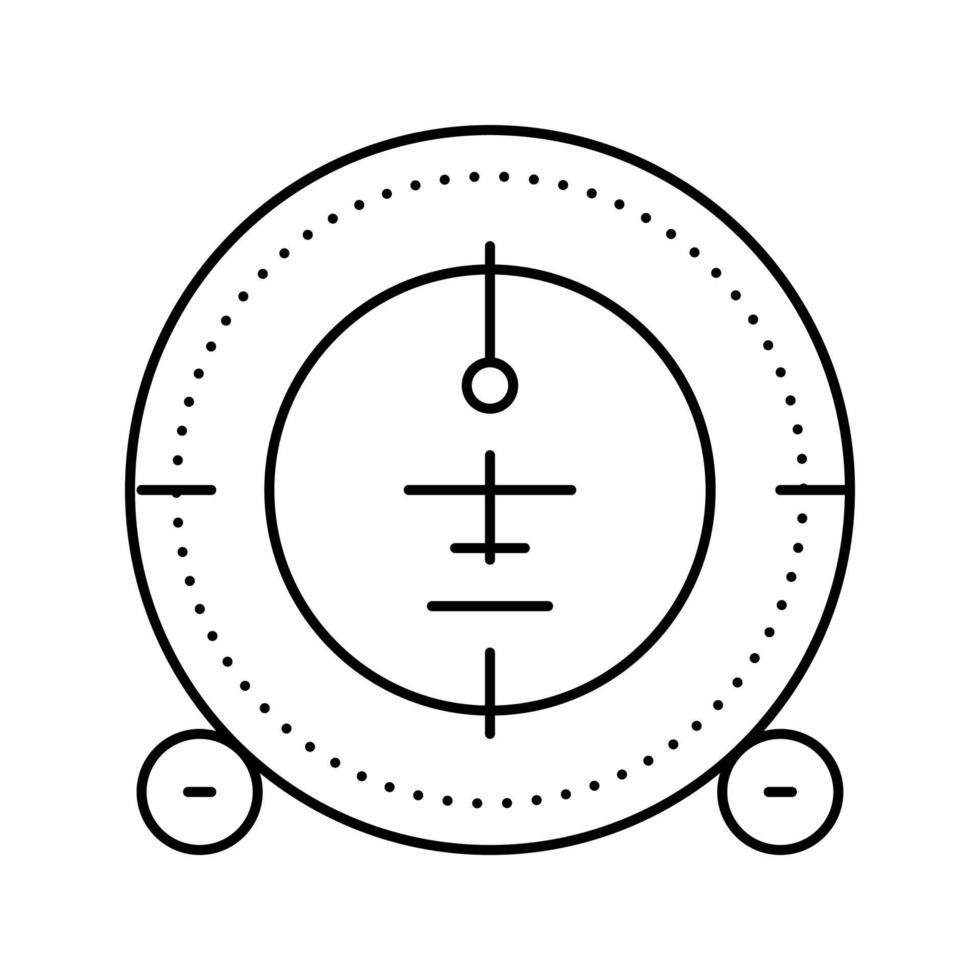 Flugzeug Kompass Linie Symbol Vektor Illustration